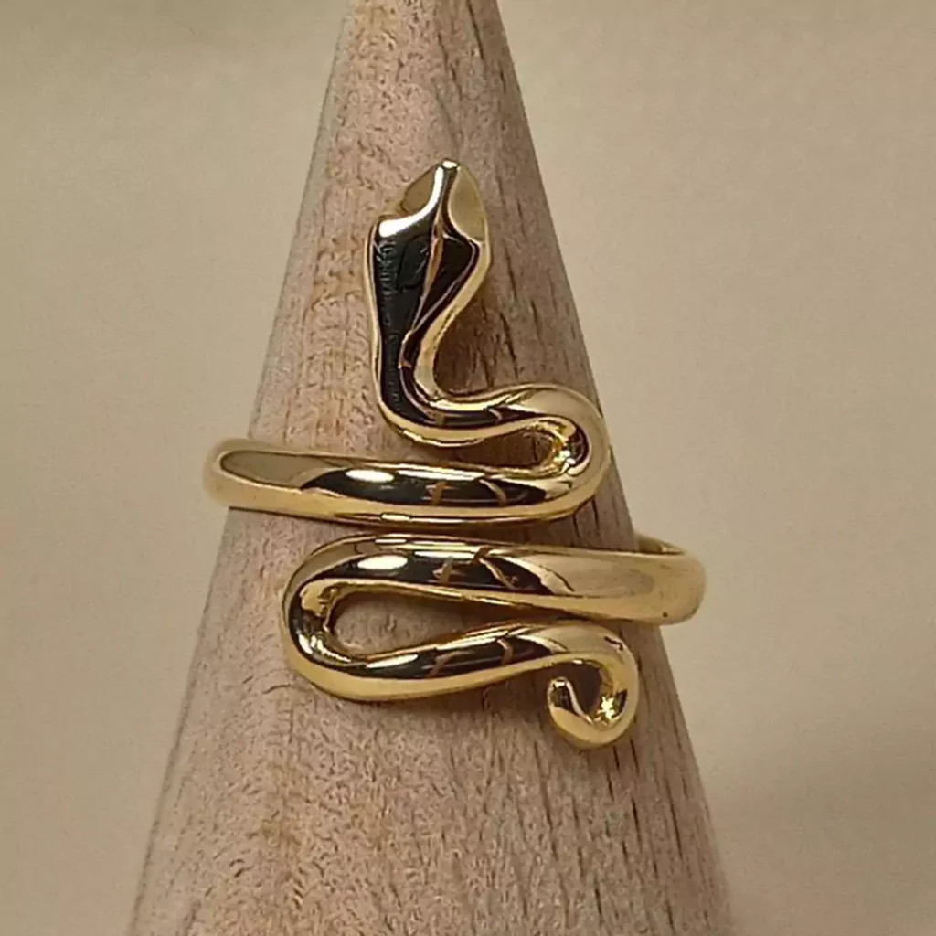 beautiful gold snake rings 