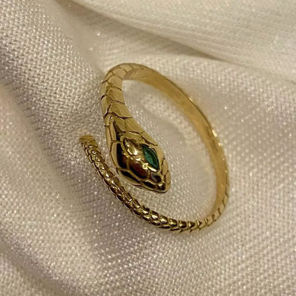 stylish gold snake rings 