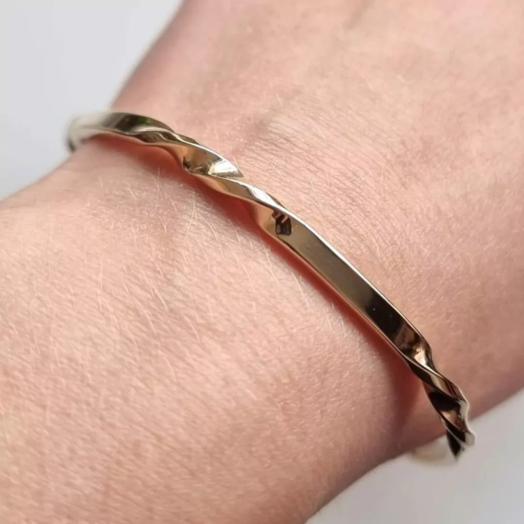 exquisite twisted gold bangle bracelets