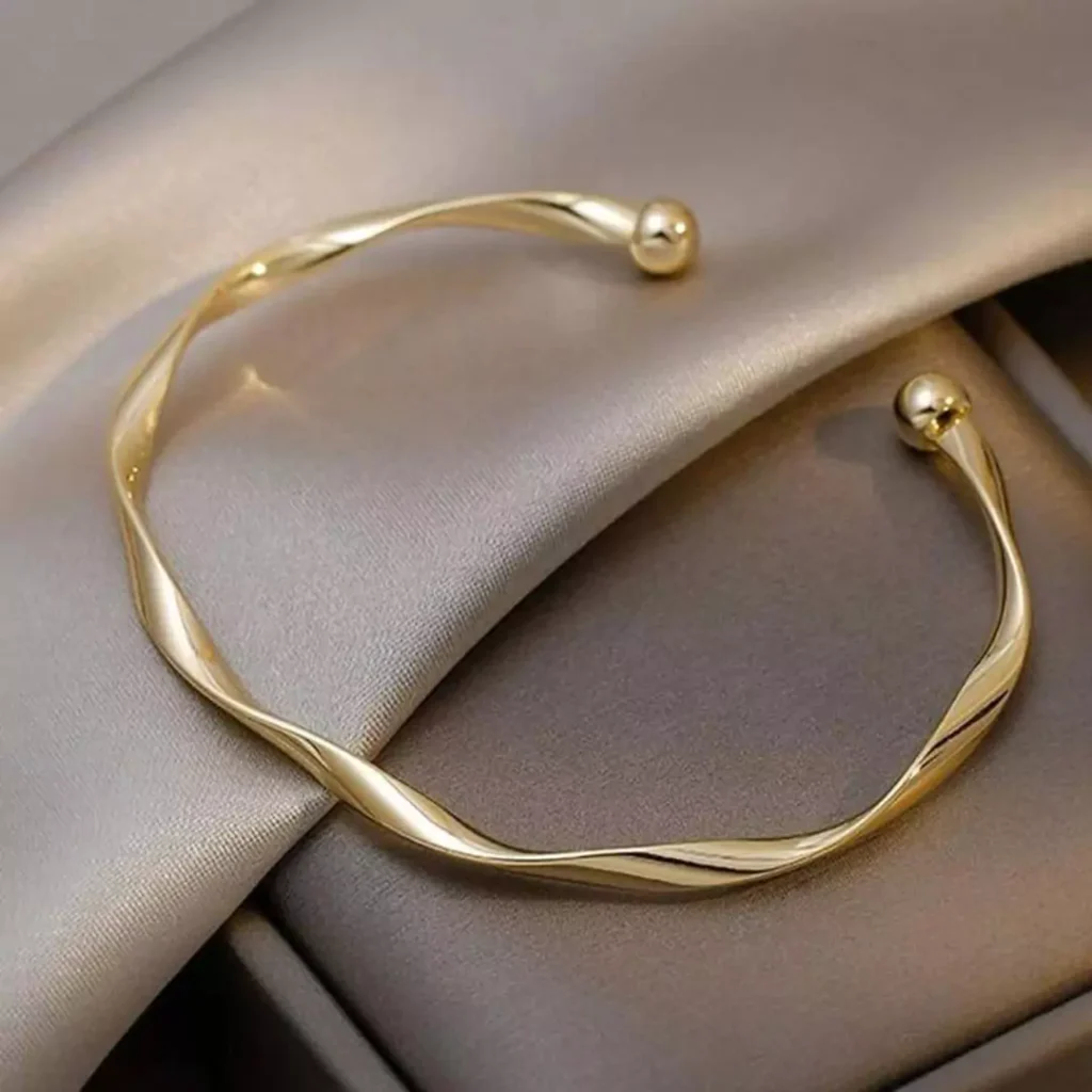 chic twisted gold bangle bracelets 