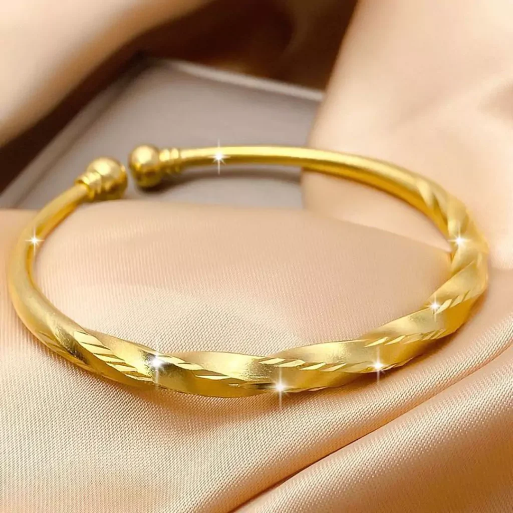 regal twisted gold bangle bracelets 