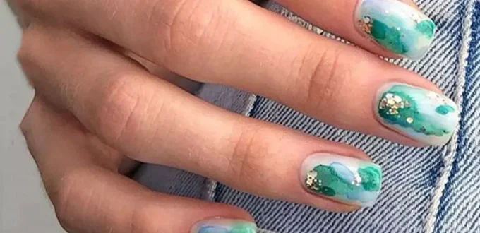 beautiful watercolor nail art designs