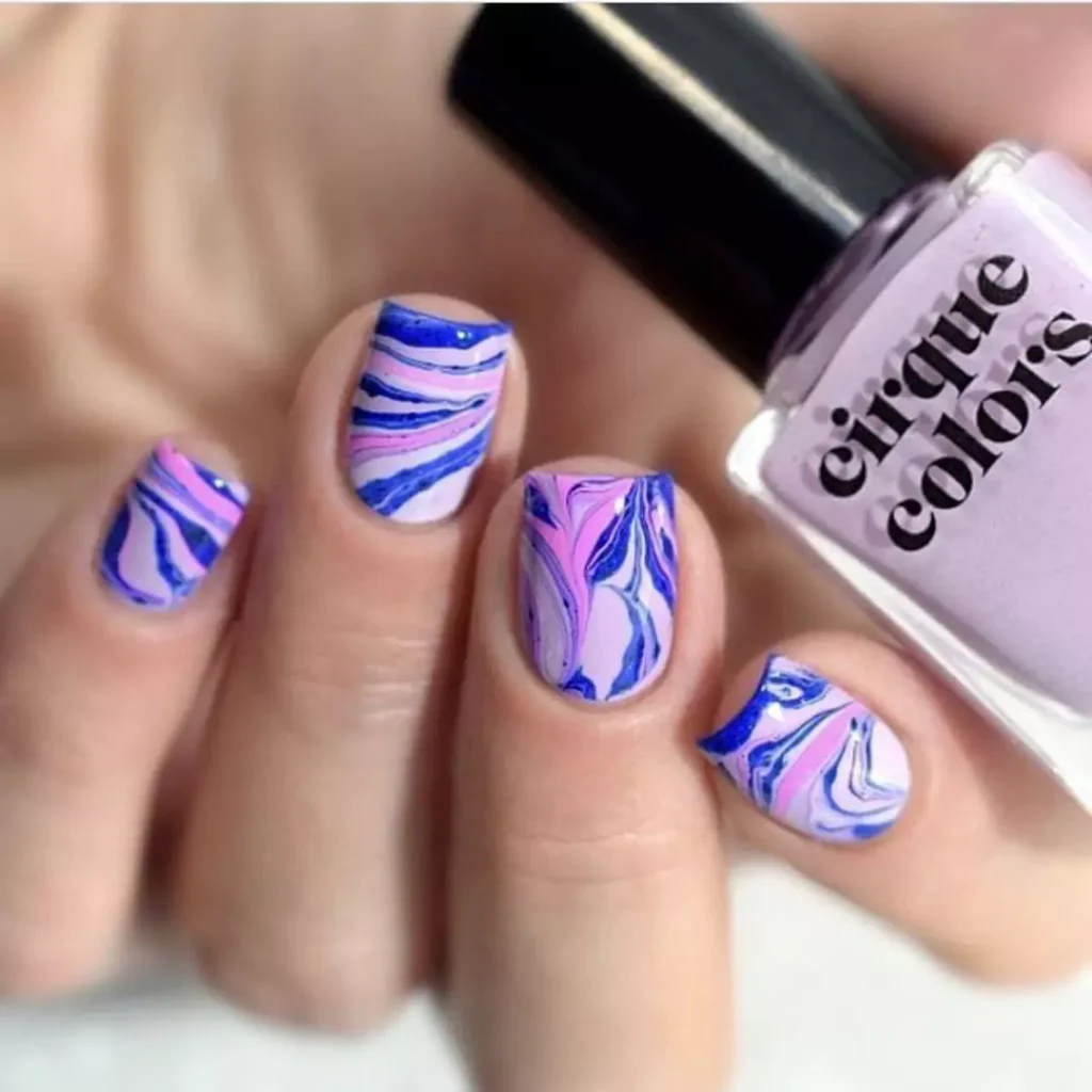 chic watercolor nail art designs 