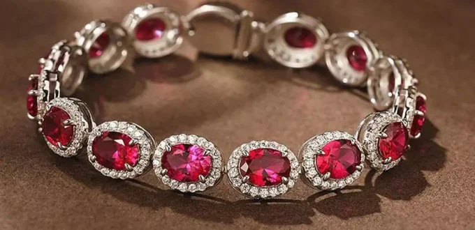 captivating gold bracelets with ruby gemstones