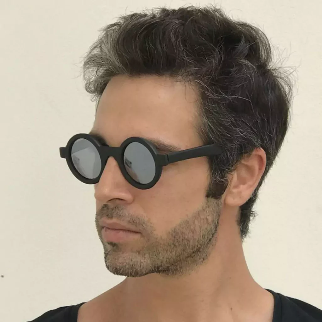 trendy circle sunglasses for men 