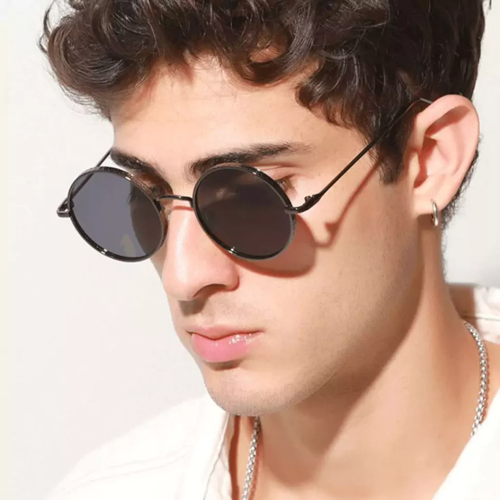 chic circle sunglasses for men 