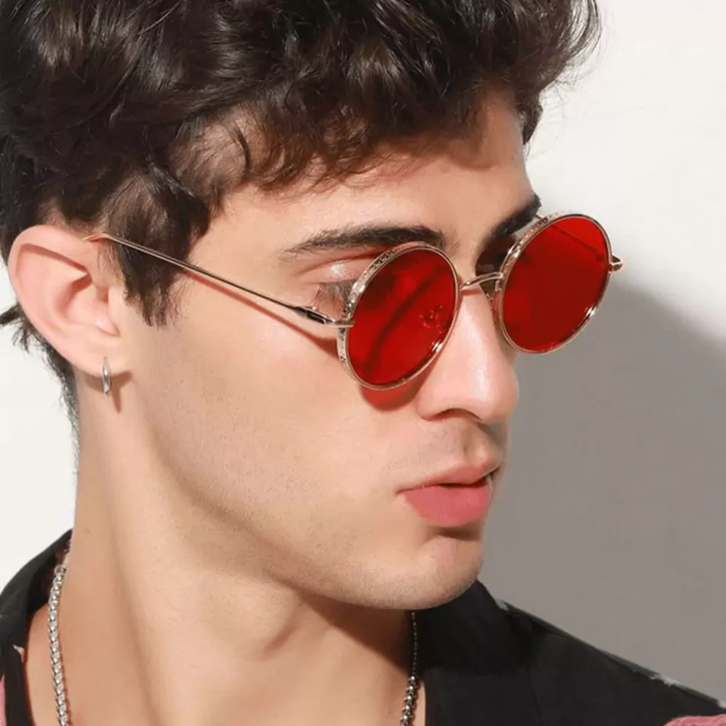 colorful circle sunglasses for men 