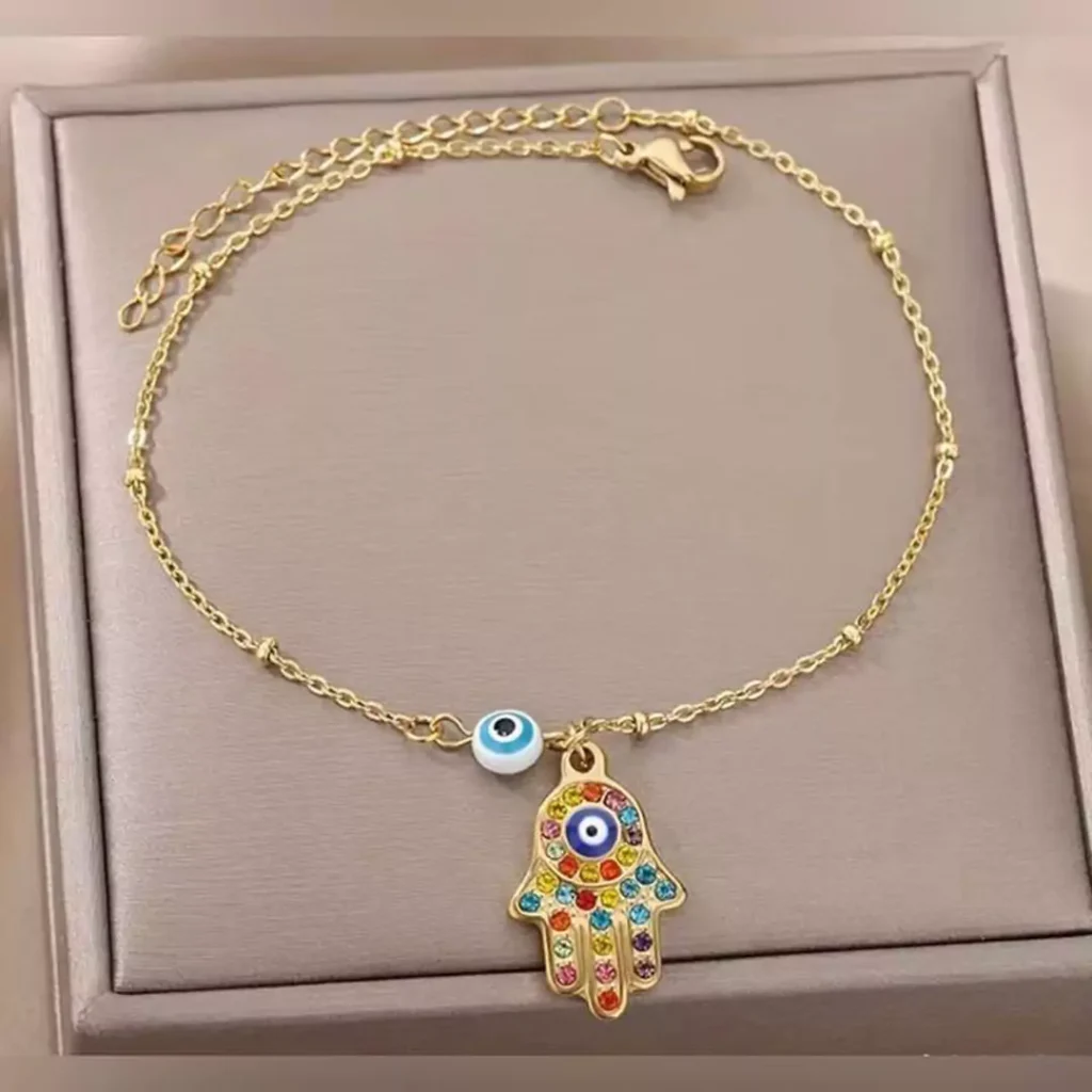 majestic gold eye-shaped anklets 