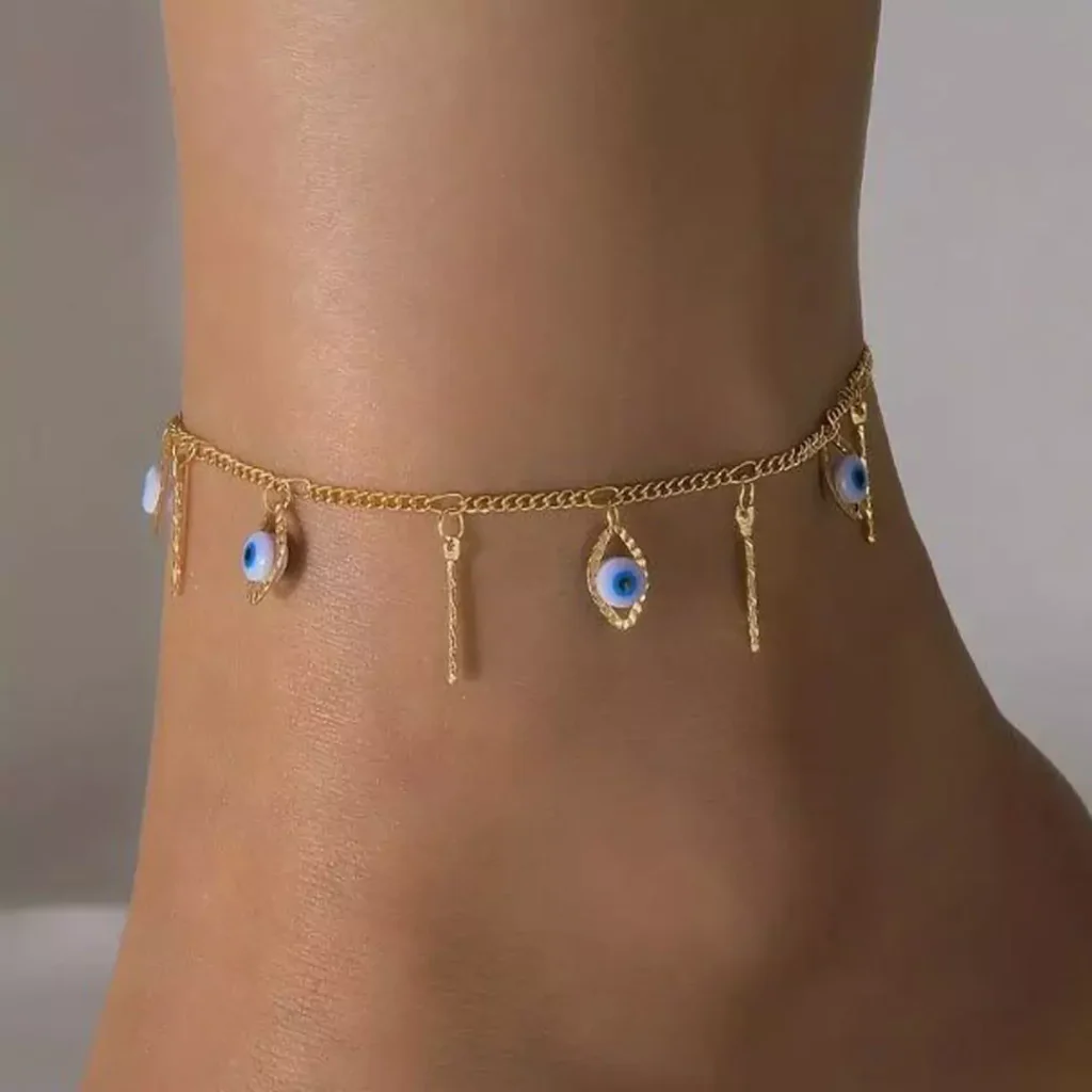 exquisite gold eye-shaped anklets 