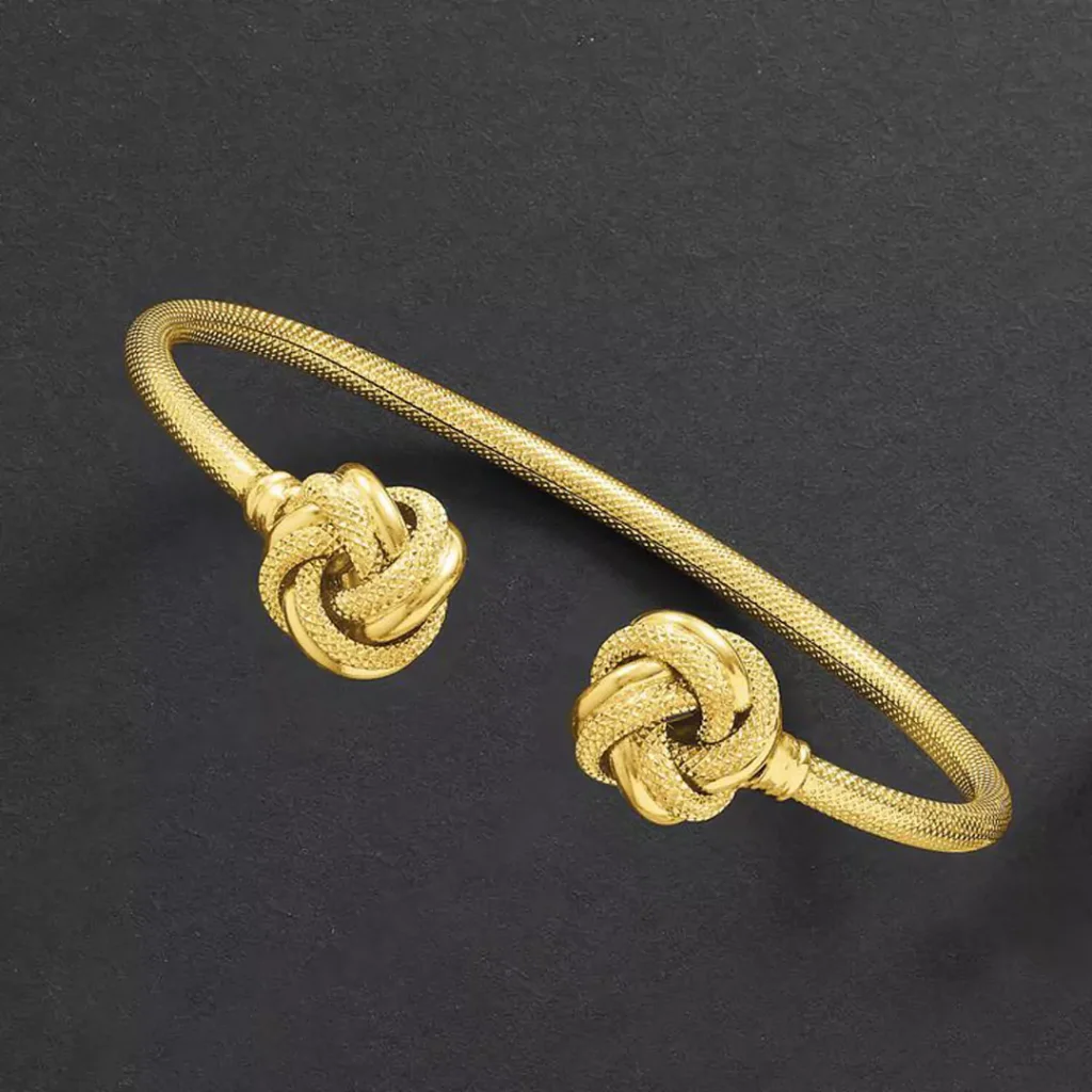 stylish knot gold bracelets