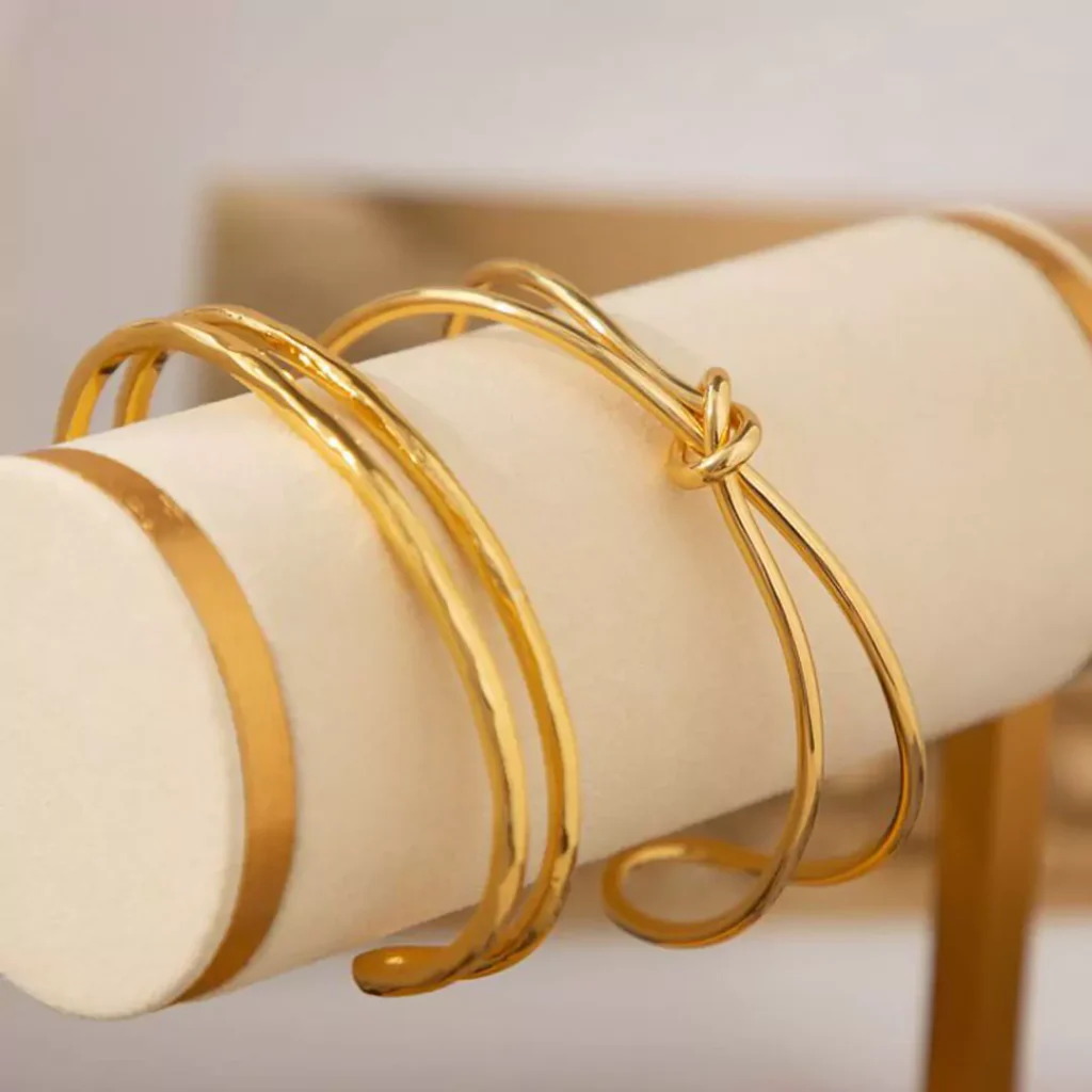 dazzling knot gold bracelets