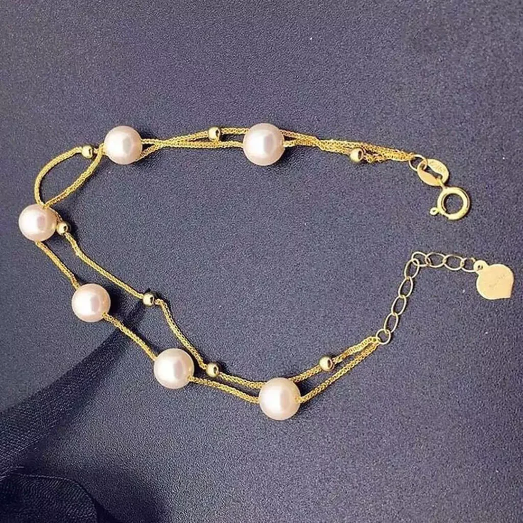 regal gold pearl bracelets for girls