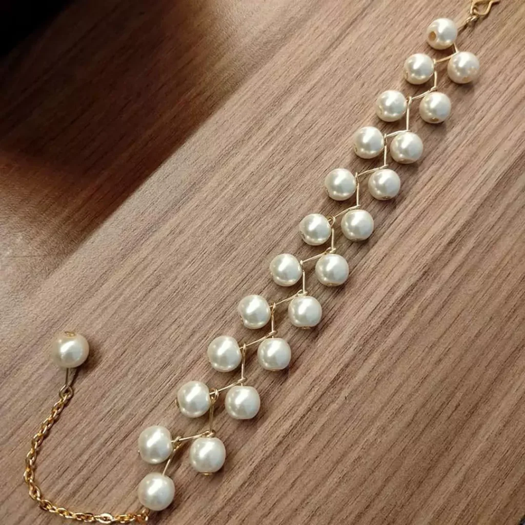 dazzling gold pearl bracelets for girls