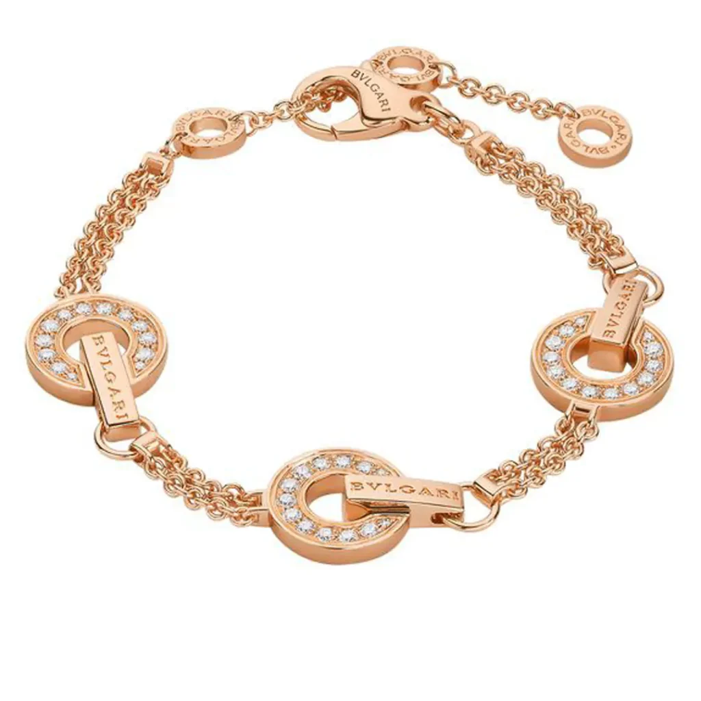 luxurious BVLGARI gold bracelet for girls 