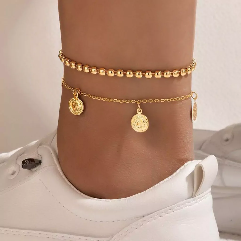 unique gold coin anklets 