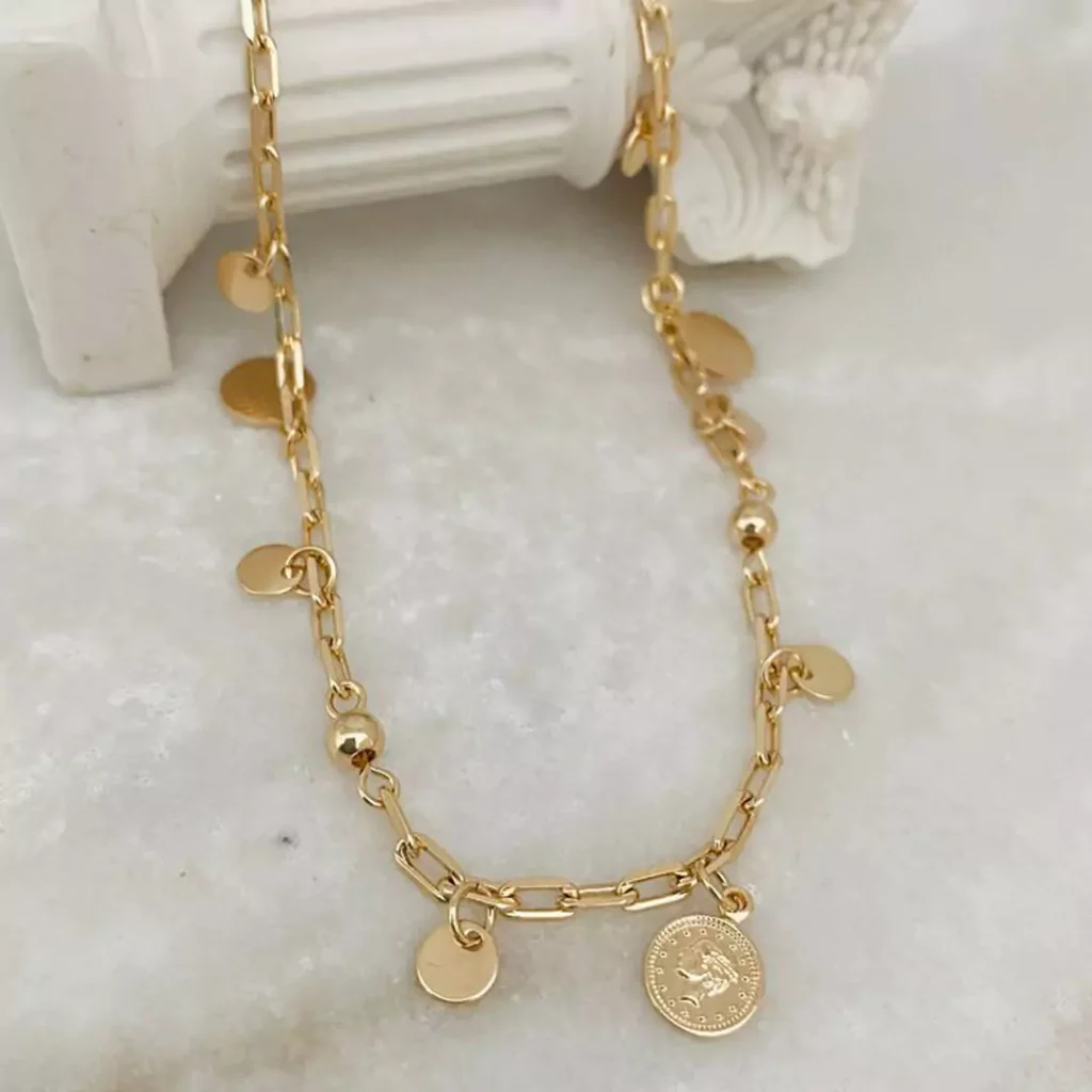 opulent gold coin anklets 