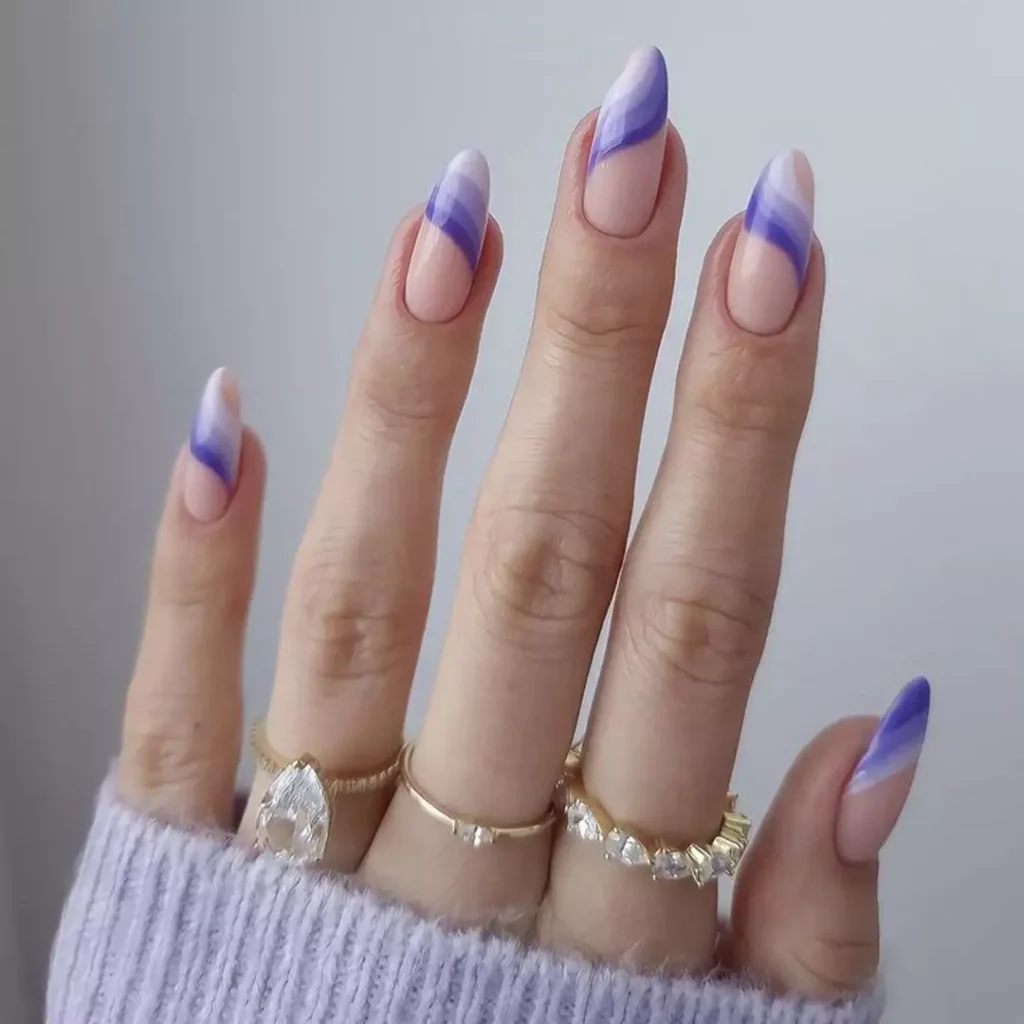 delicate Nail Designs in Light Purple theme 