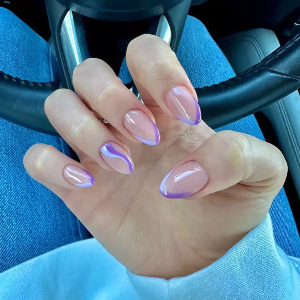 chic Nail Designs in Light Purple theme 