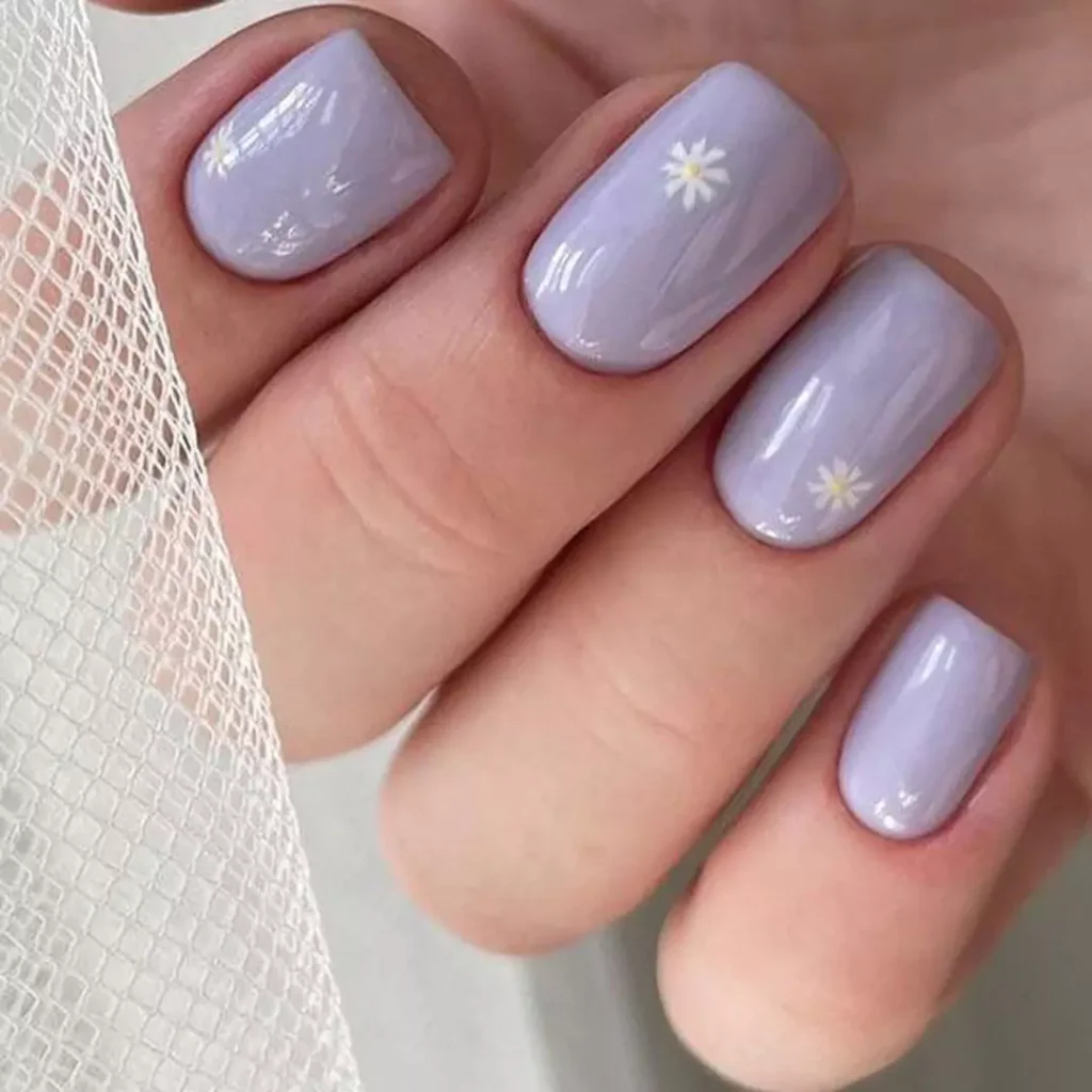 dazzling Nail Designs in Light Purple theme 