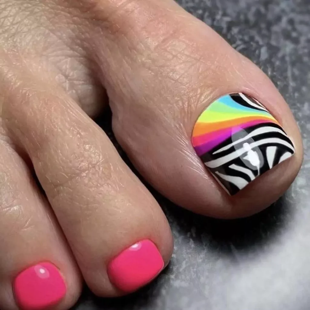 Beautiful and charming special toenail design