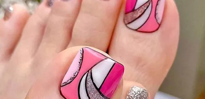 Beautiful special toenail design