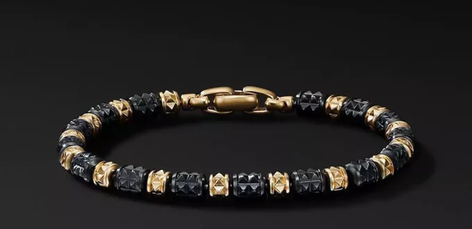 stylish black diamond gold bracelets