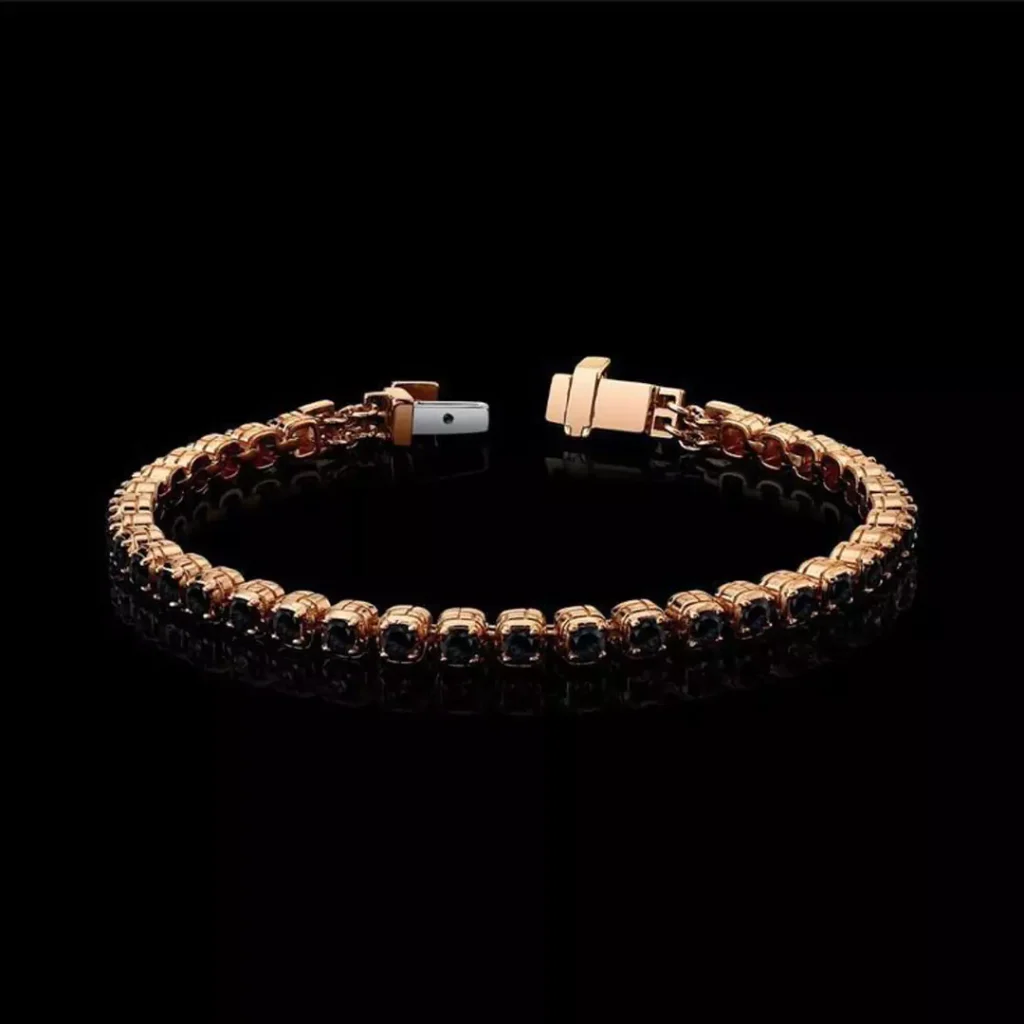 unique black diamond gold bracelets