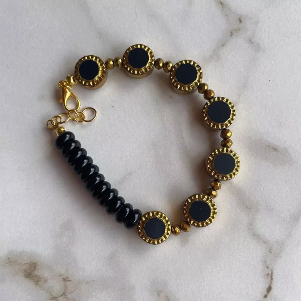 dazzling black diamond gold bracelets