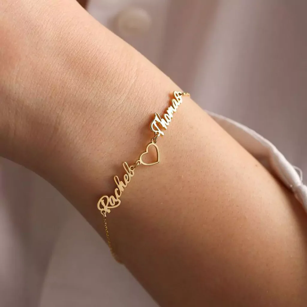 majestic gold bracelets with name designs for women 