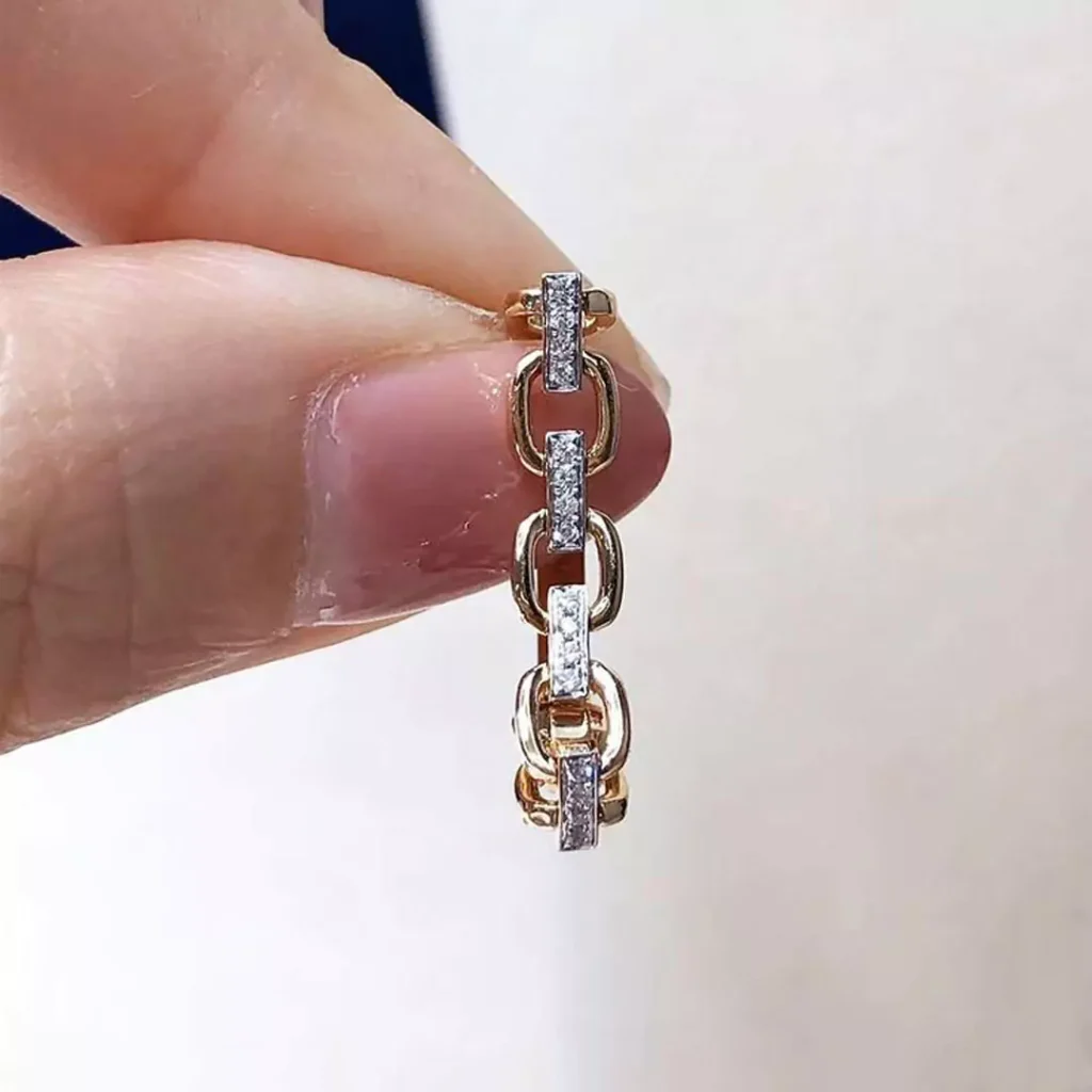 unique gold chain rings 