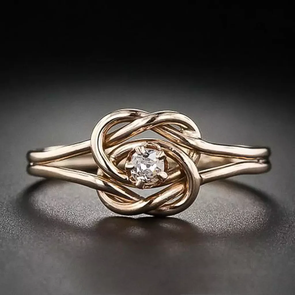 dazzling gold knot rings 