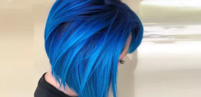 Beautiful fantasy blue hair color