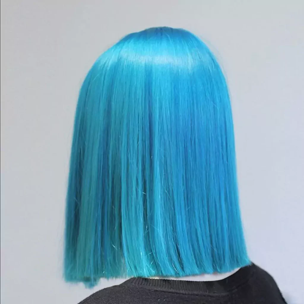 Modern fantasy blue hair color