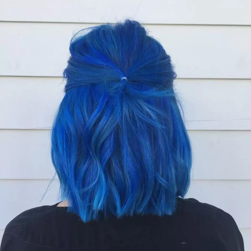 Attractive and fantasy blue hair color