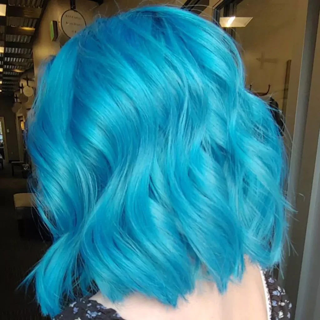 Eye-catching fantasy blue hair color