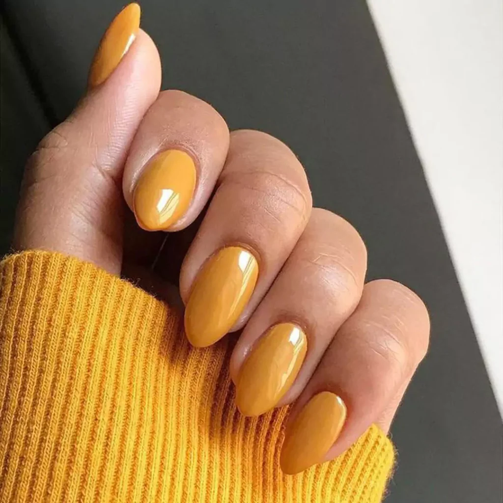 captivating Mustard Nail art Designs 