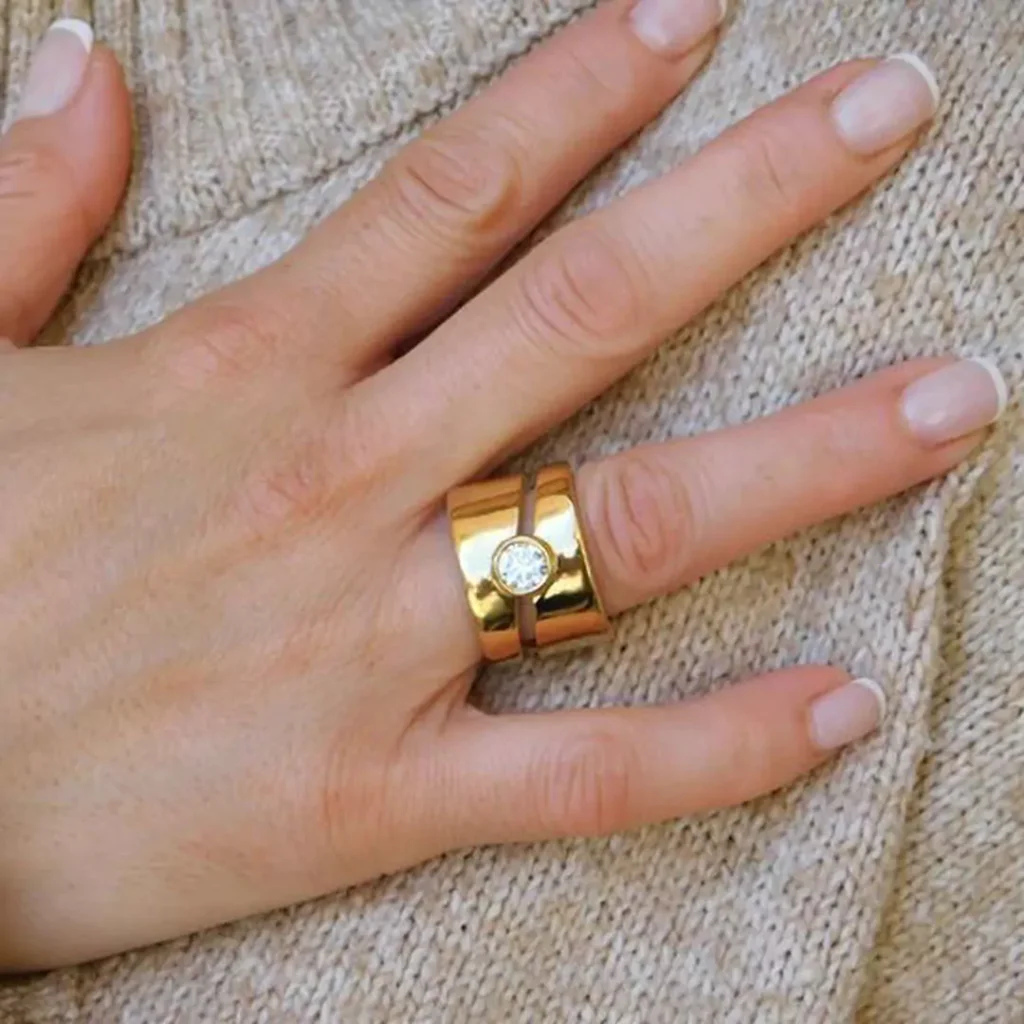 magnificent Gold Wide Rings