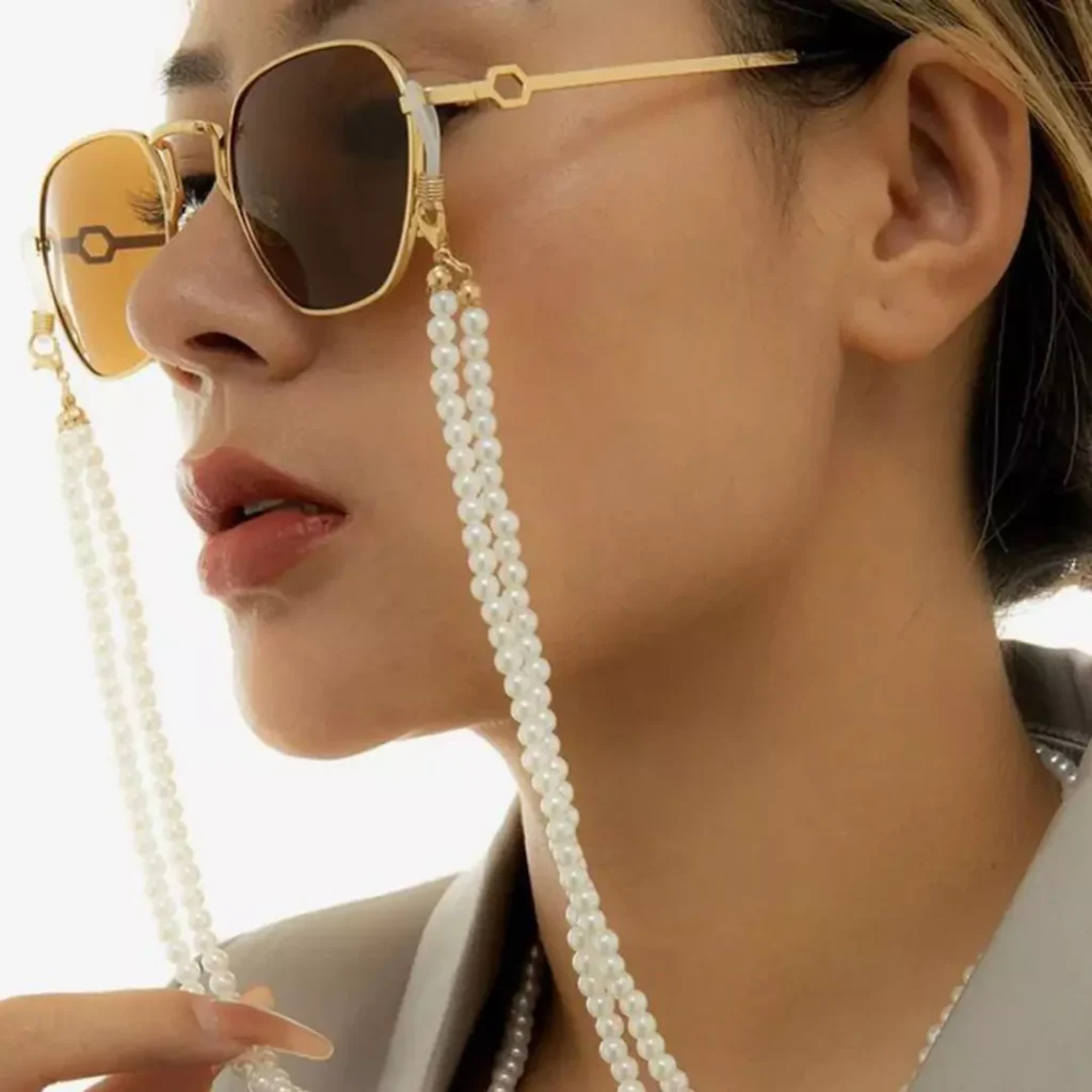 luxury pearl eyeglass chains