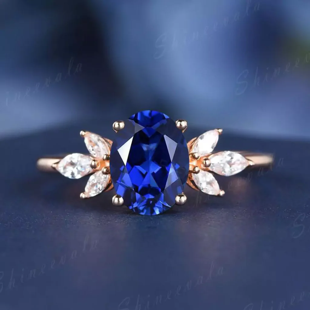 valuable gold sapphire engagement rings