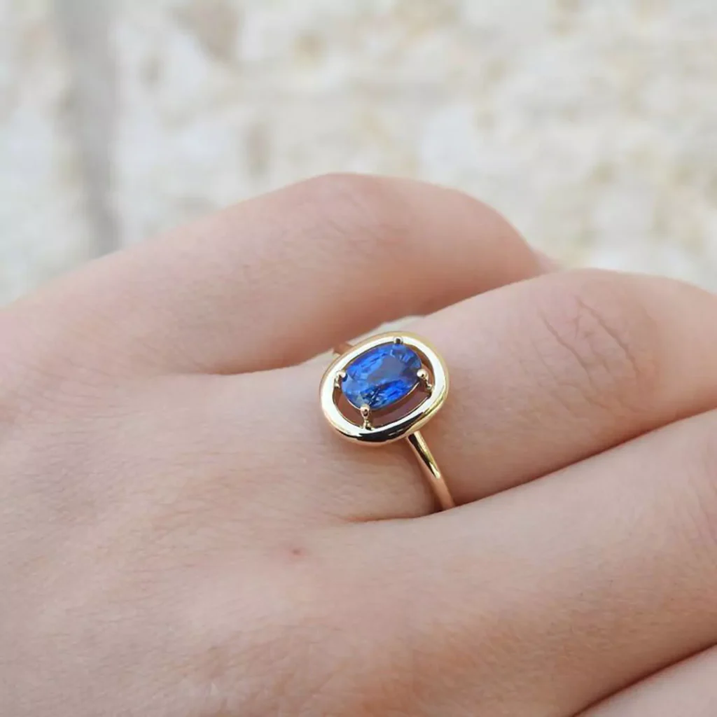 elegant gold sapphire engagement rings