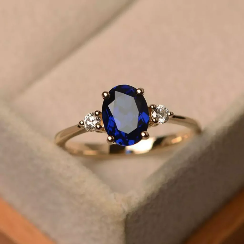 dazzling gold sapphire engagement rings