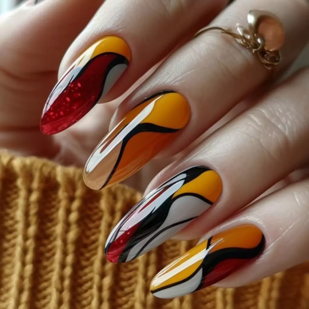 Modern fantasy nail design