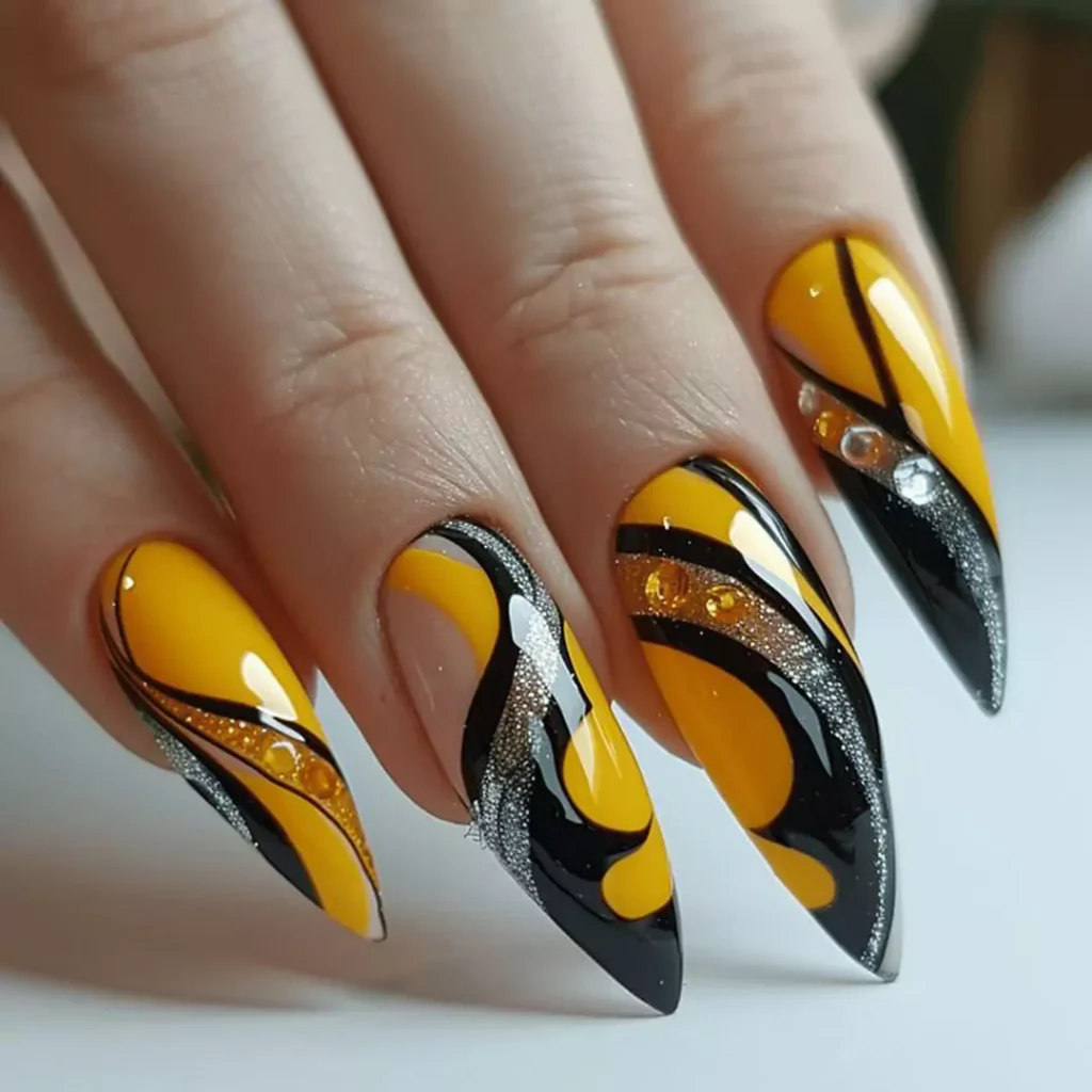 Stylish fantasy nail design