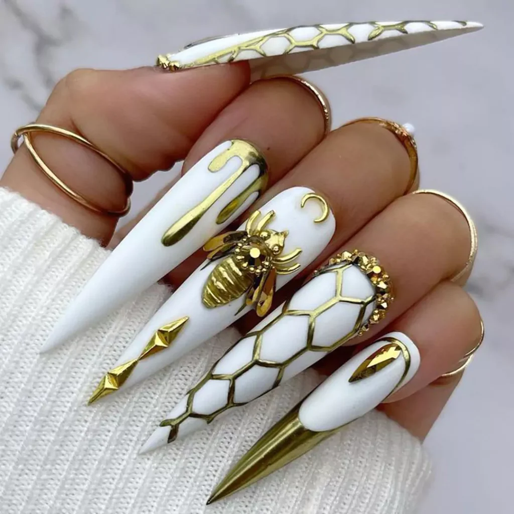 sophosticated Bumble Bee Nail Designs