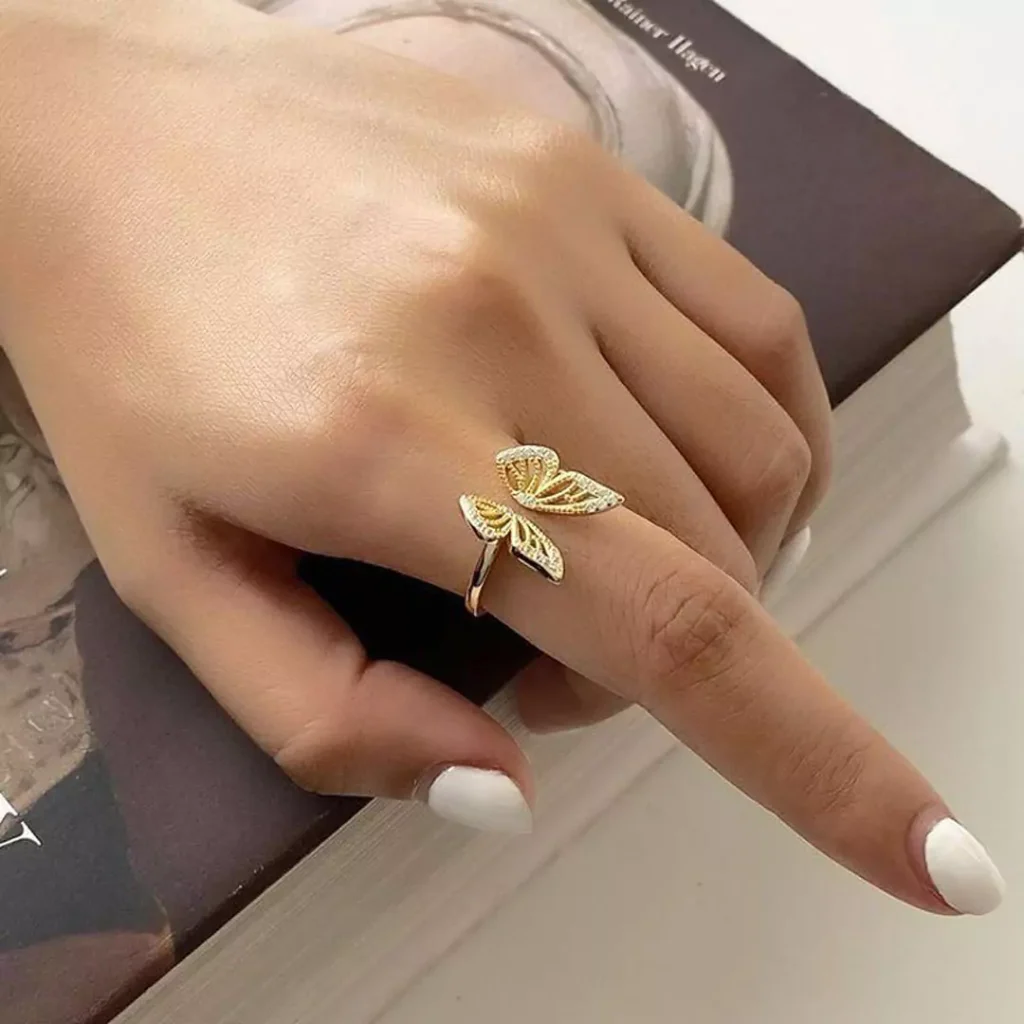 precious butterfly gold rings