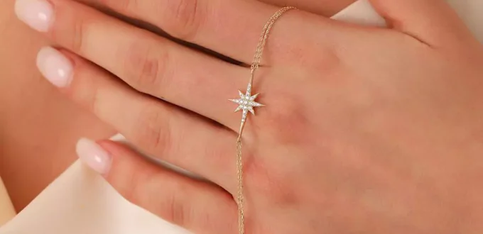 delicate gold bracelets with star designs for women