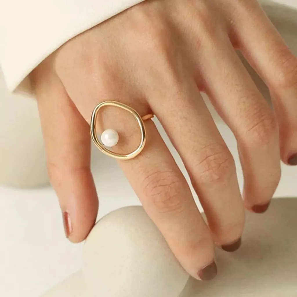 majestic pearl gold rings 