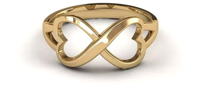 top gold infinity symbol rings