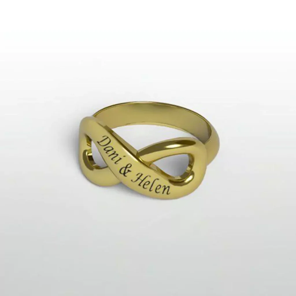 delicate gold infinity symbol rings 