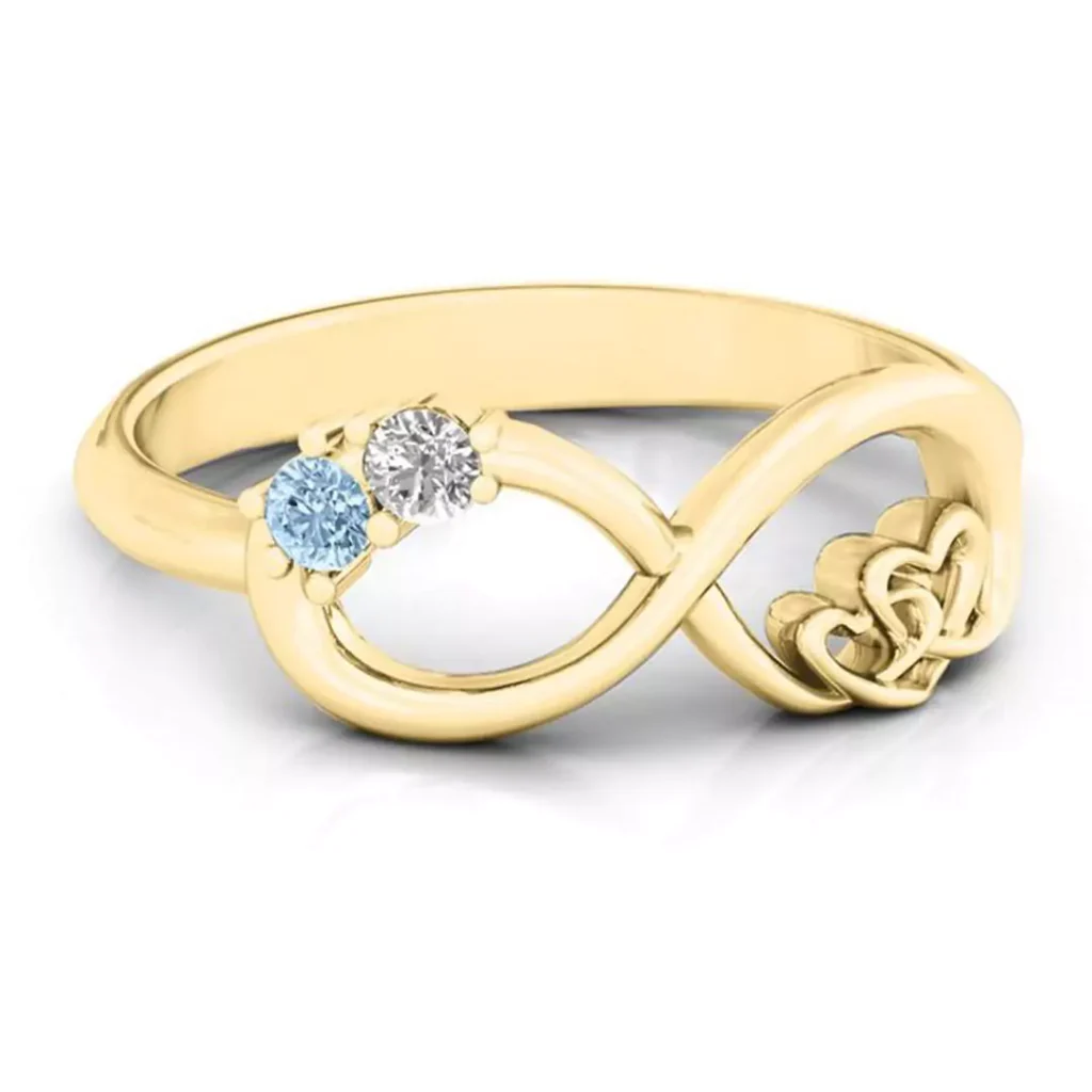 new gold infinity symbol rings